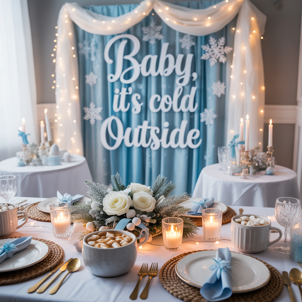 Winter Baby Shower: 20 Magical Ideas for a Cozy and Enchanting Celebration 13 Baby It’s Cold Outside Theme