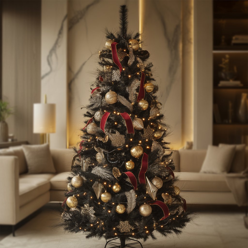 Black Christmas Tree Color Schemes: 20 bold ideas to Transform Your Holiday Decor 2 Black Christmas Tree Color Schemes