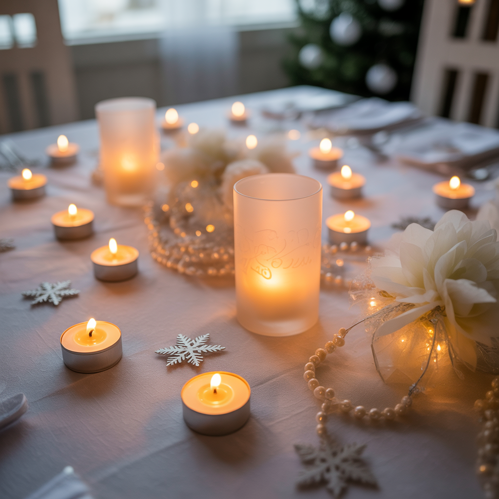 Winter Baby Shower: 20 Magical Ideas for a Cozy and Enchanting Celebration 8 Candlelight and Cozy Ambiance