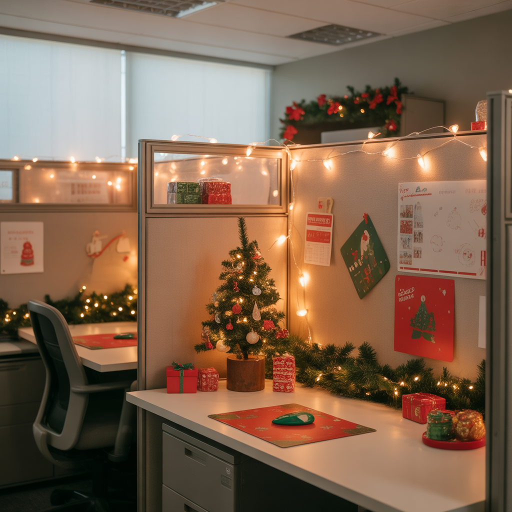 Christmas Cubicle Decor