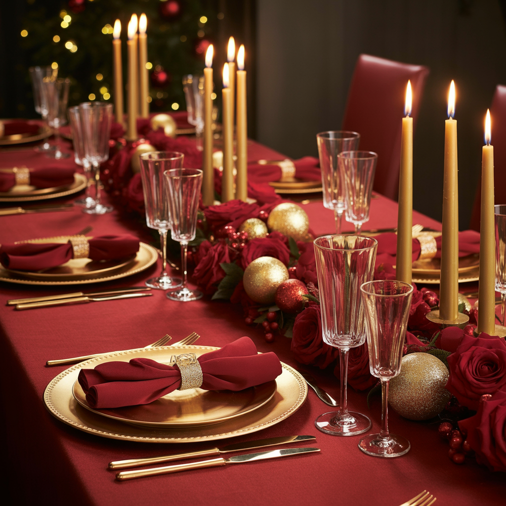 Classic Red and Gold Elegance