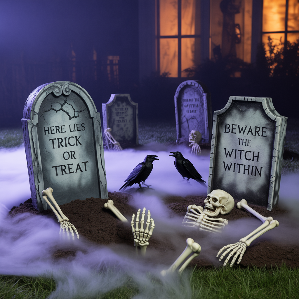 Creepy Graveyard Scene