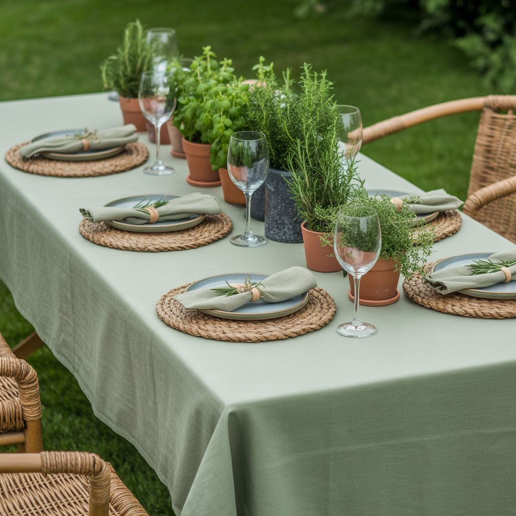 Garden Inspired Outdoor Table Setup