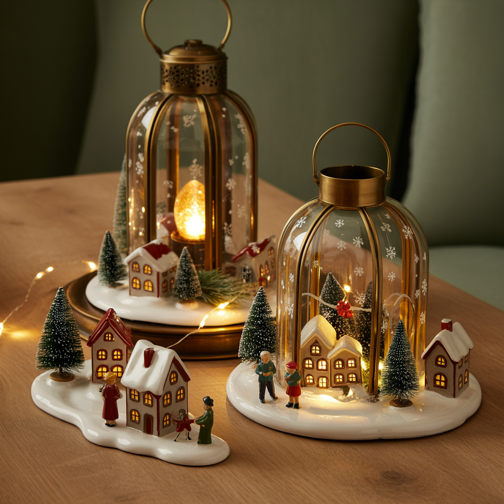 Christmas Lanterns :20 Magical Ways to Illuminate Your Holiday Decor 13 Lanterns with Christmas Villages