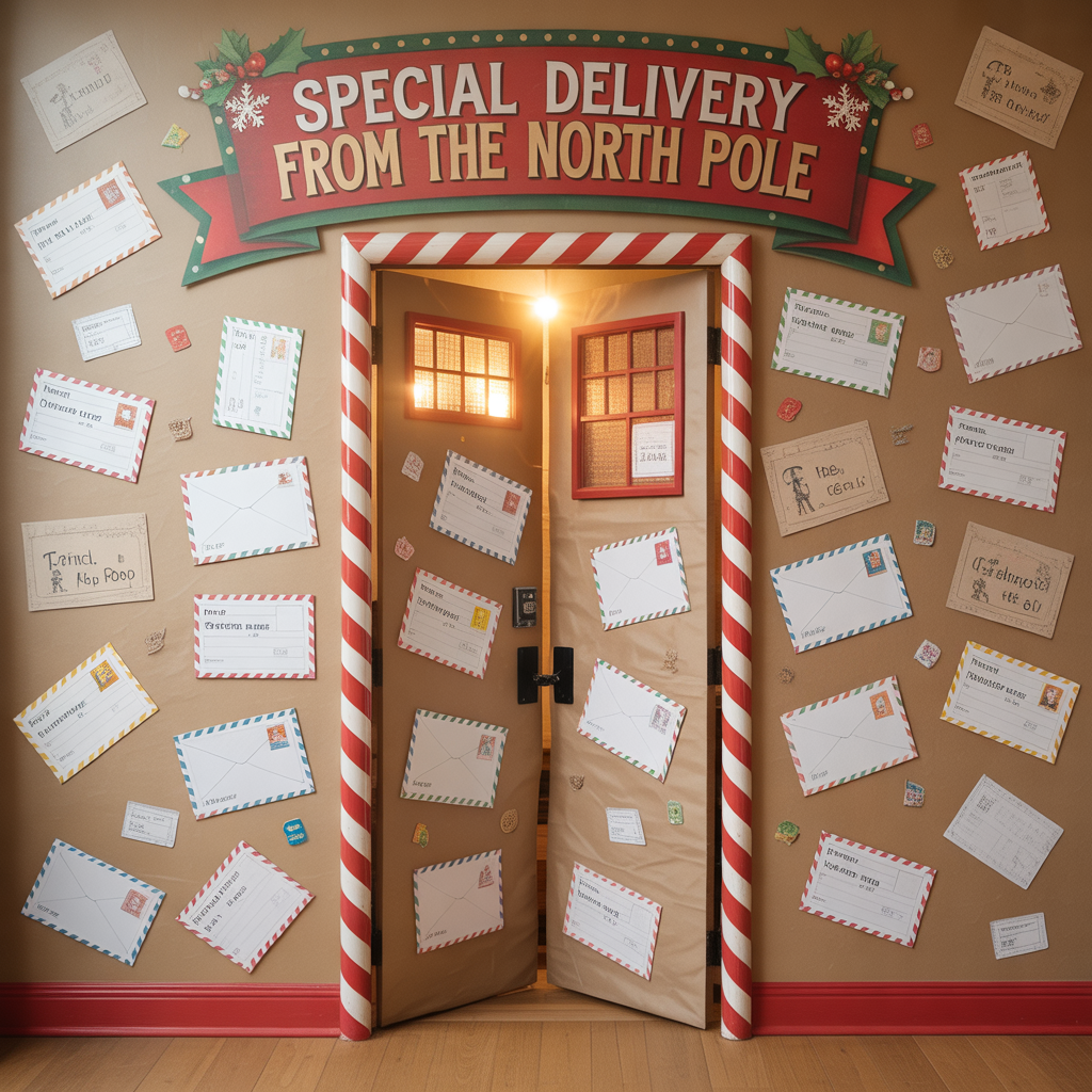 Magical North Pole Post Office Door