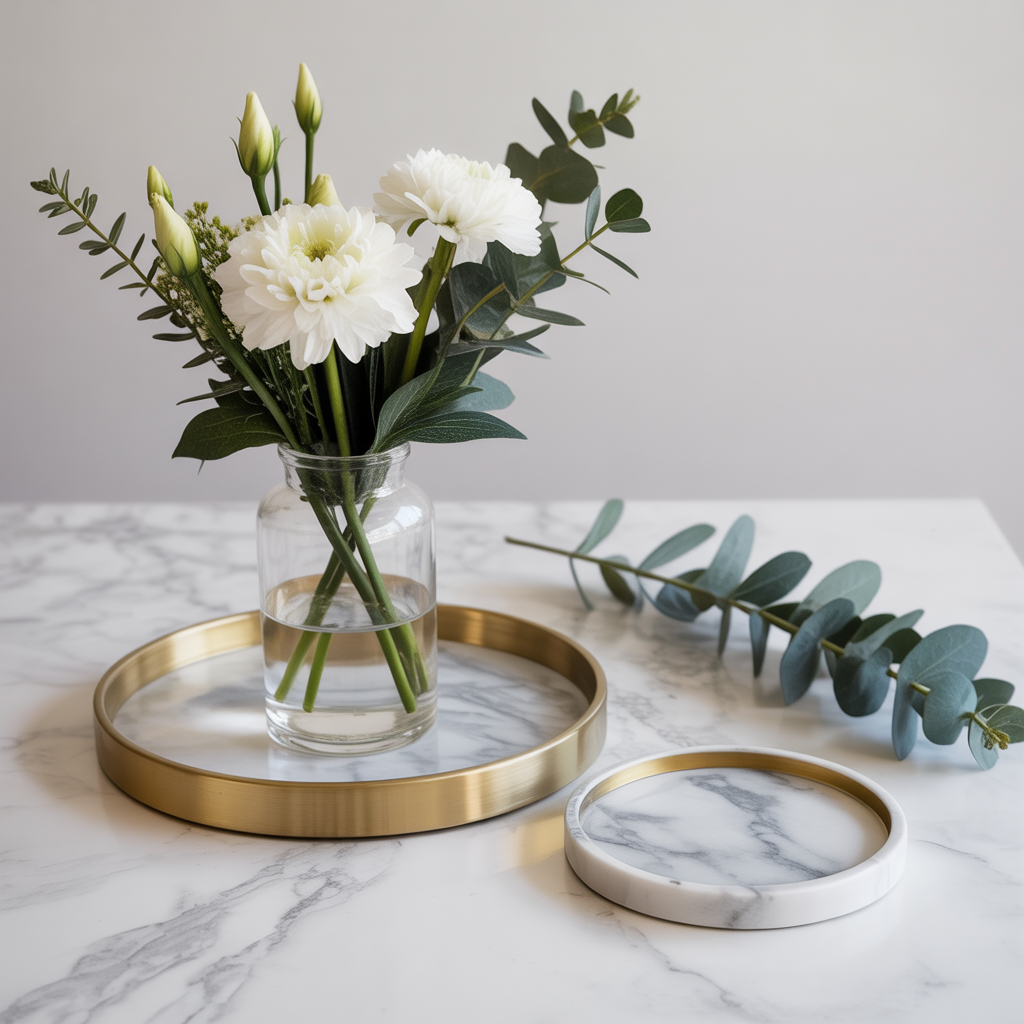 Marble and Gold Minimalism