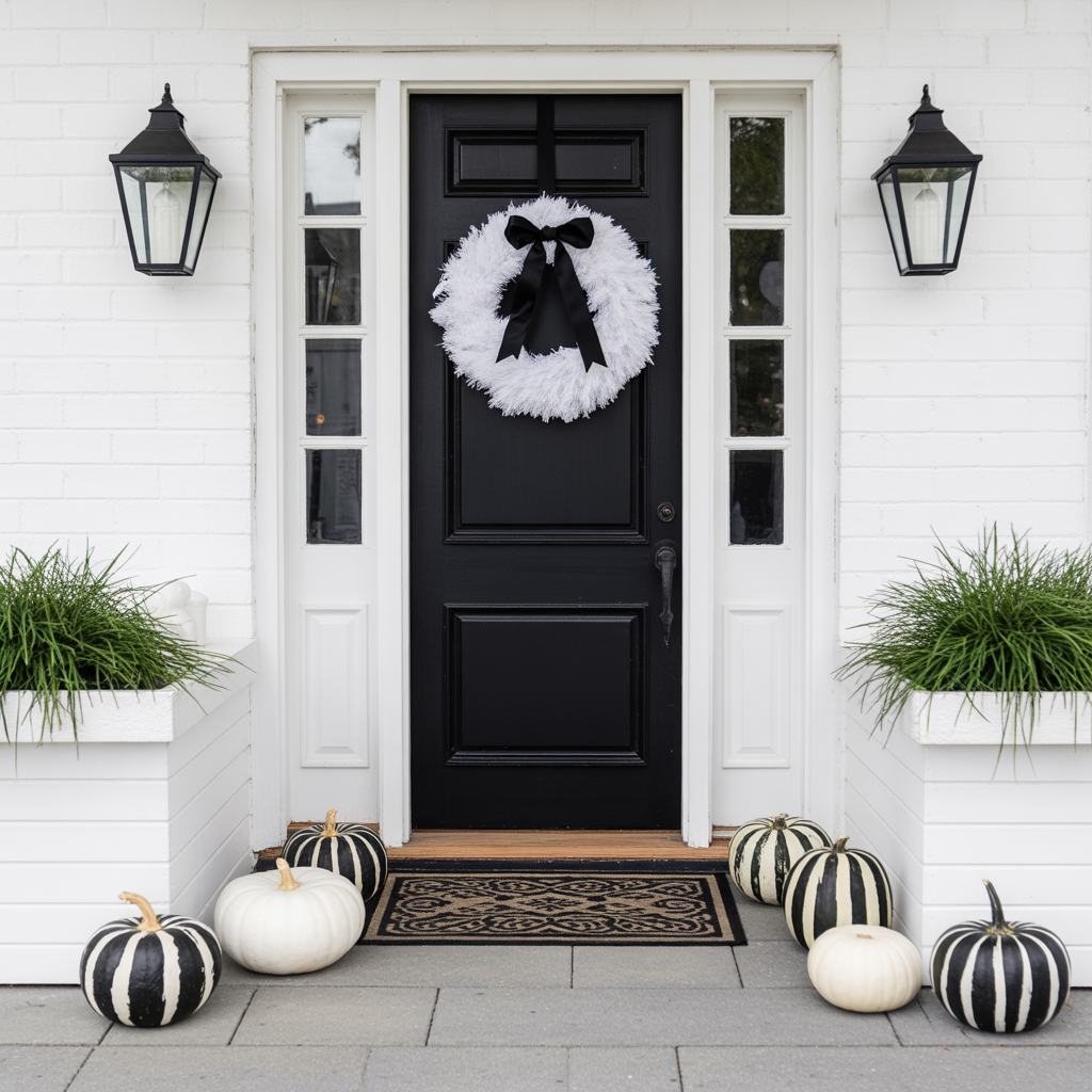 Minimalist Black and White Halloween Look