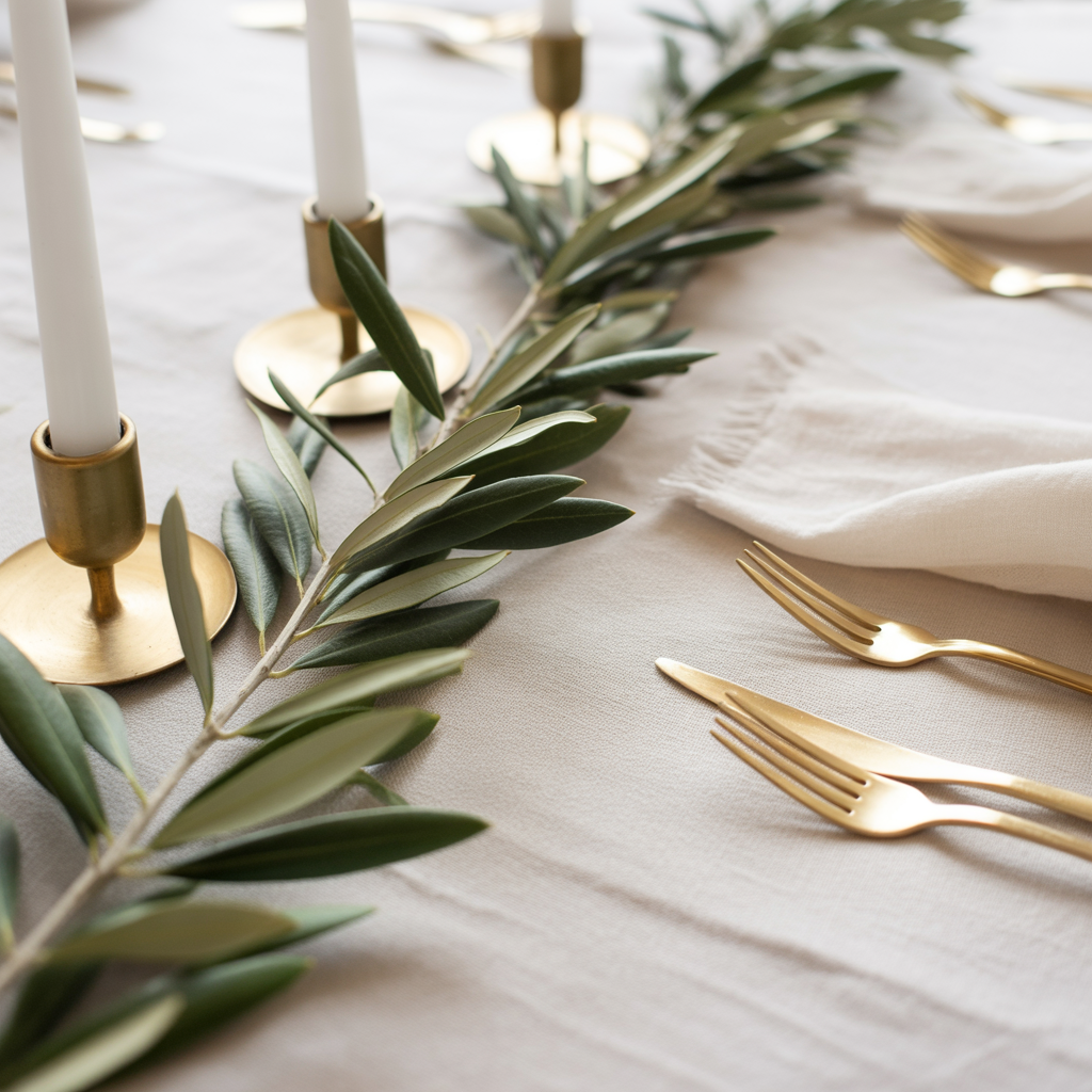 Olive Branch and Candle Simplicity