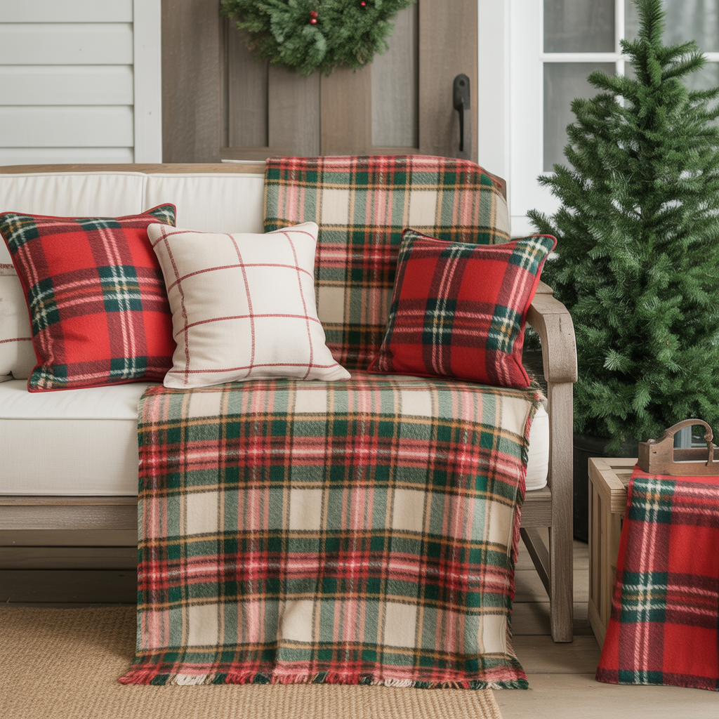 Plaid Blankets and Pillows Everywhere