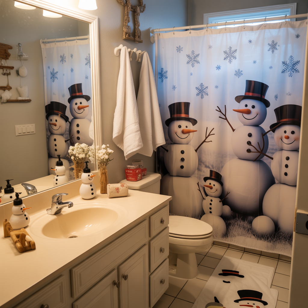 Playful Snowman Bathroom