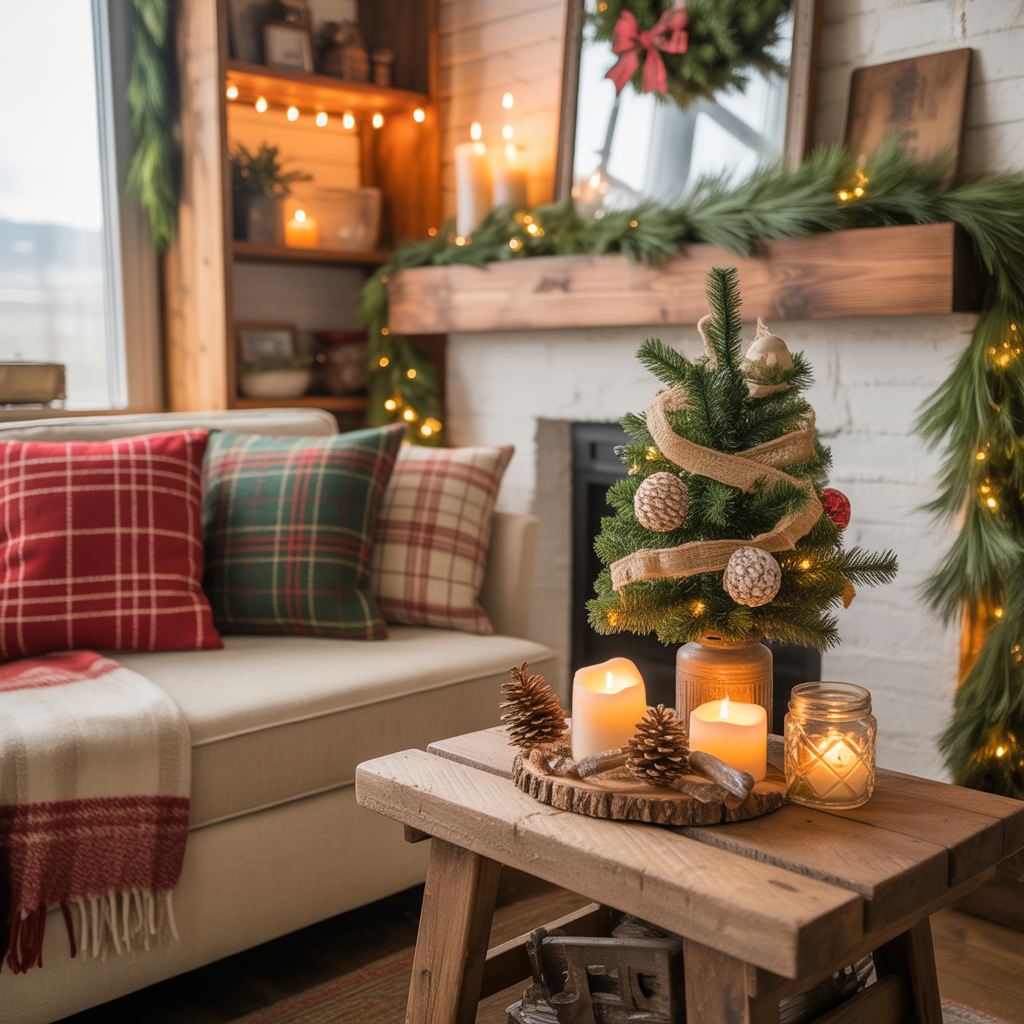 Rustic Cabin Christmas Decor :20 Ideas to Create a Warm and Magical Holiday Retreat 20 Rustic Cabin Christmas Decor for Small Spaces