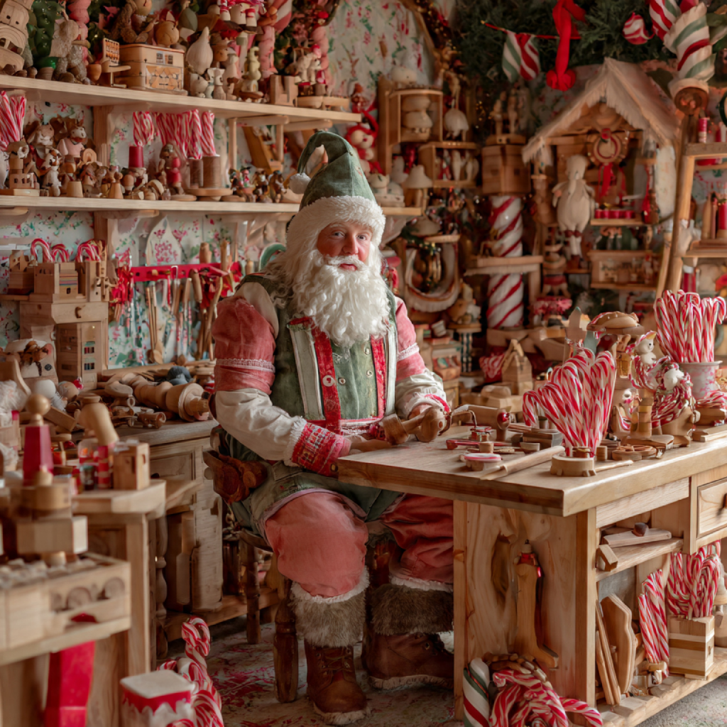 Christmas Mini Session Indoor Photoshoots : 20 Heartwarming Concepts for Magical Holiday Memories 6 Santa’s Workshop Theme