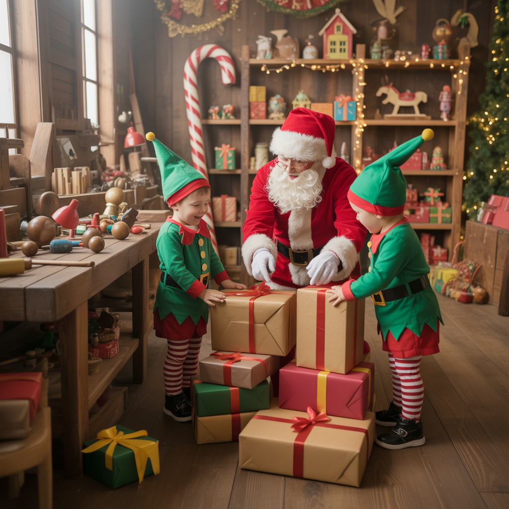Christmas Mini Session :20 Ideas to Make Your Holiday Photos Unforgettable 20 Santa’s Workshop Theme