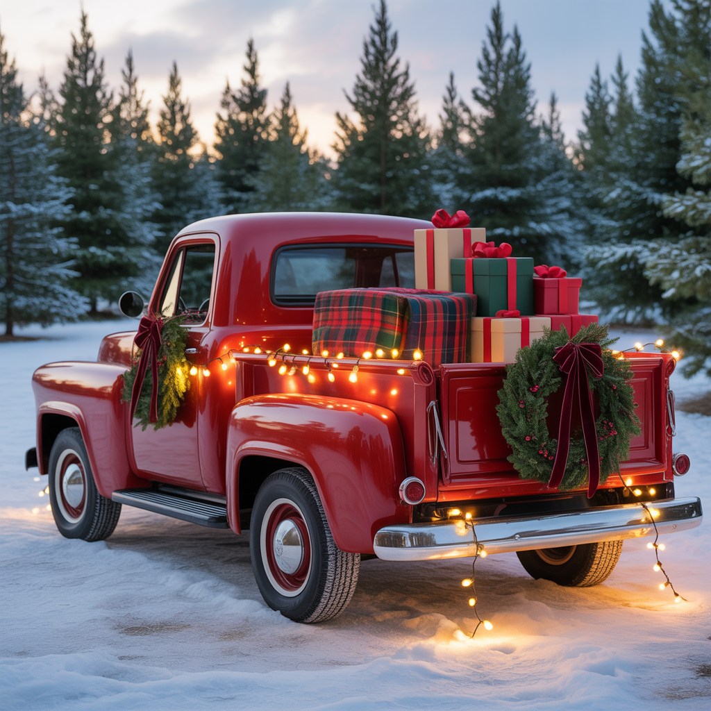 Christmas Mini Session :20 Ideas to Make Your Holiday Photos Unforgettable 6 Vintage Christmas Truck Setup