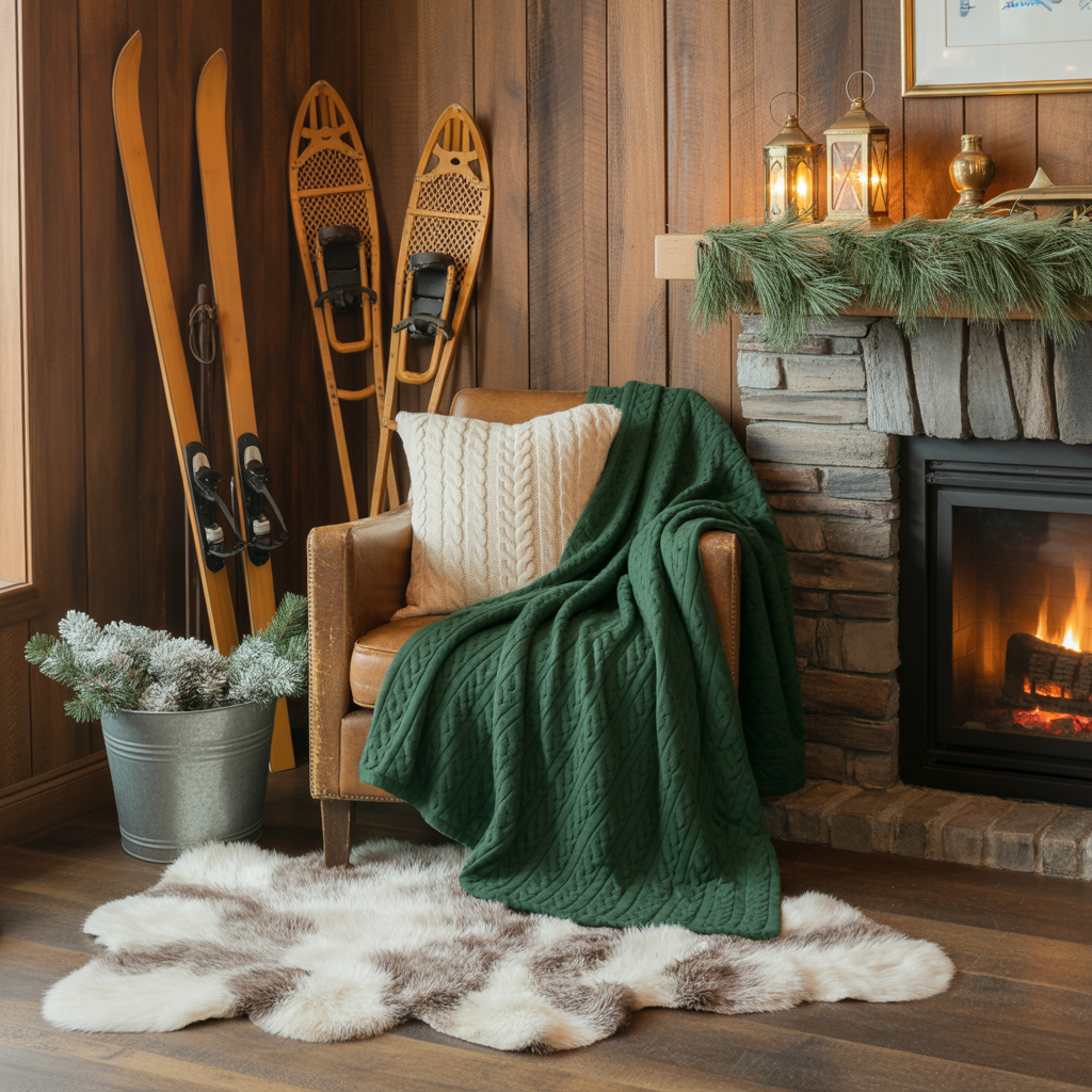 Rustic Cabin Christmas Decor :20 Ideas to Create a Warm and Magical Holiday Retreat 10 Vintage Ski Lodge Corner