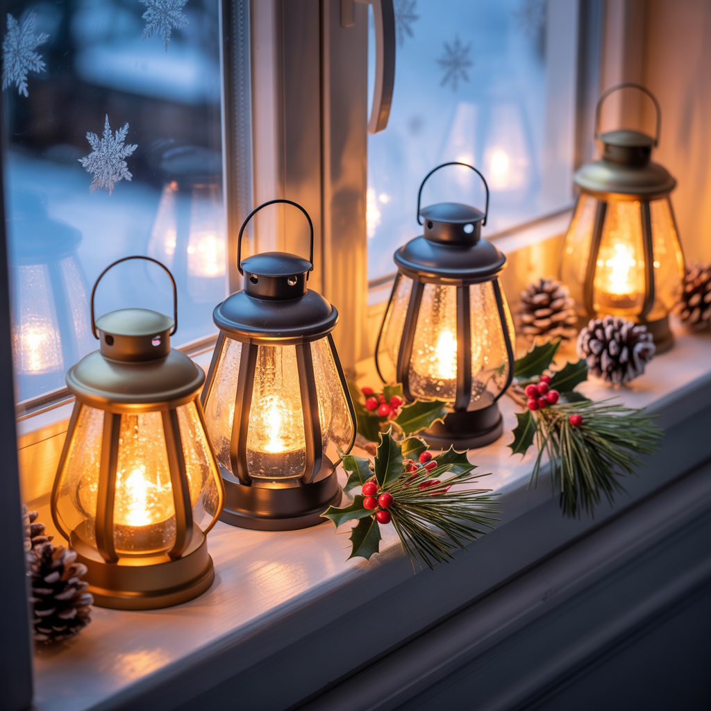 Christmas Lanterns :20 Magical Ways to Illuminate Your Holiday Decor 6 Window Sill Glow