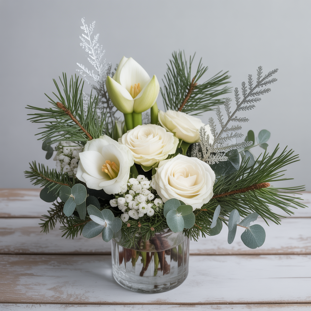 Winter Baby Shower: 20 Magical Ideas for a Cozy and Enchanting Celebration 11 Winter Floral Arrangements