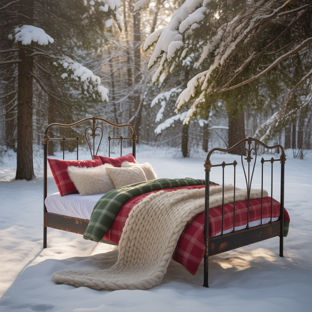 Christmas Mini Session :20 Ideas to Make Your Holiday Photos Unforgettable 7 Winter Wonderland Bed Setup