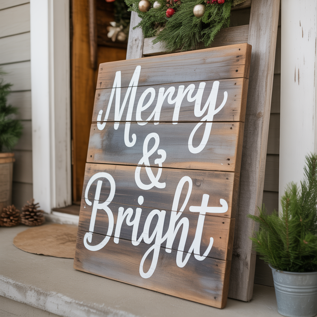 Wooden Signs with Holiday Sayings
