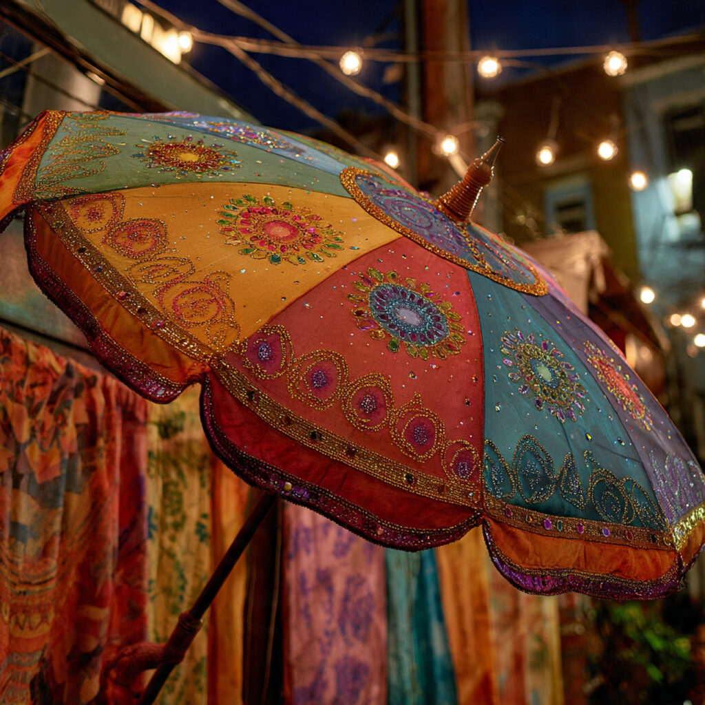 Canopy With Mirror Work for a Boho Festive Look