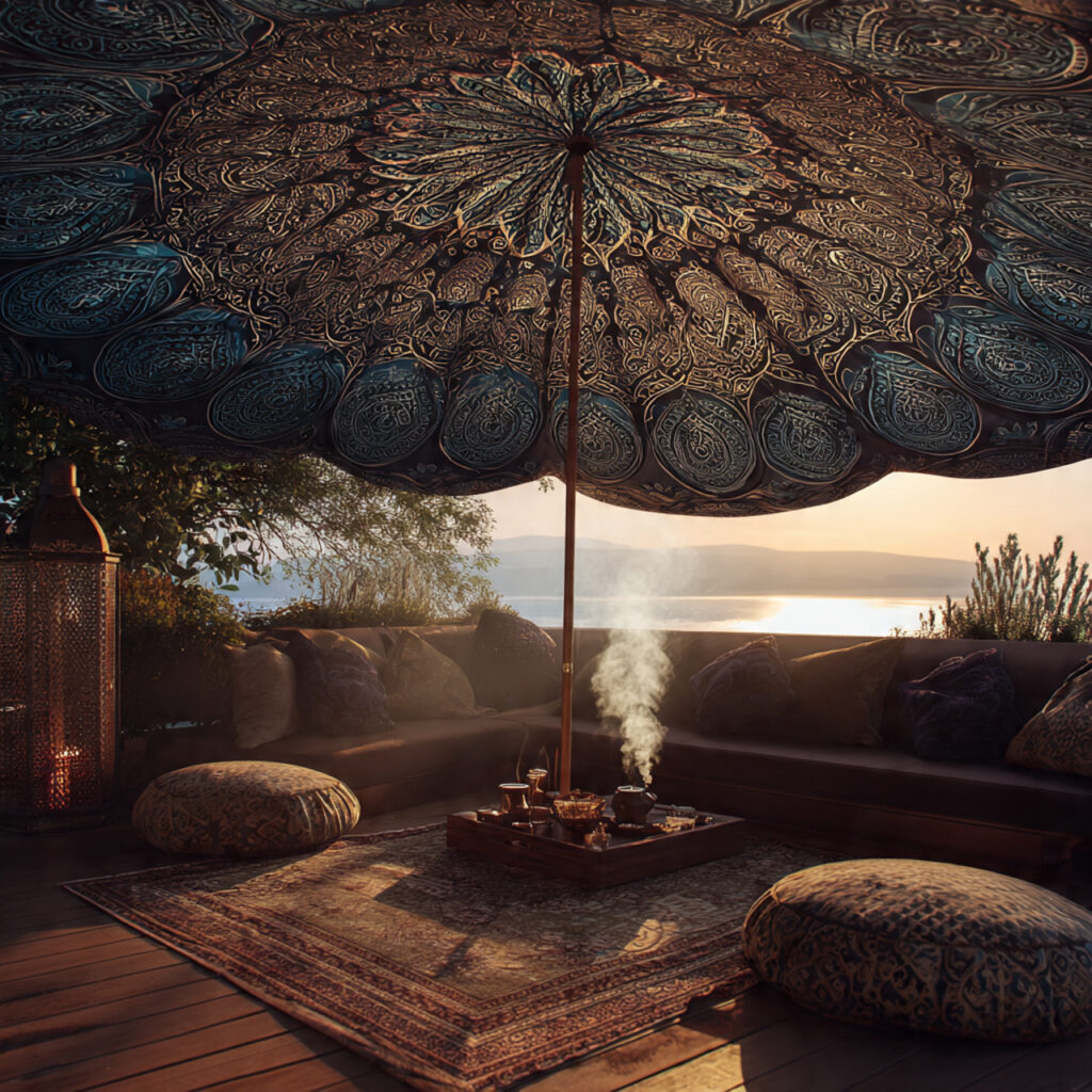 Mandala Print Umbrella for Spiritual Boho Energy