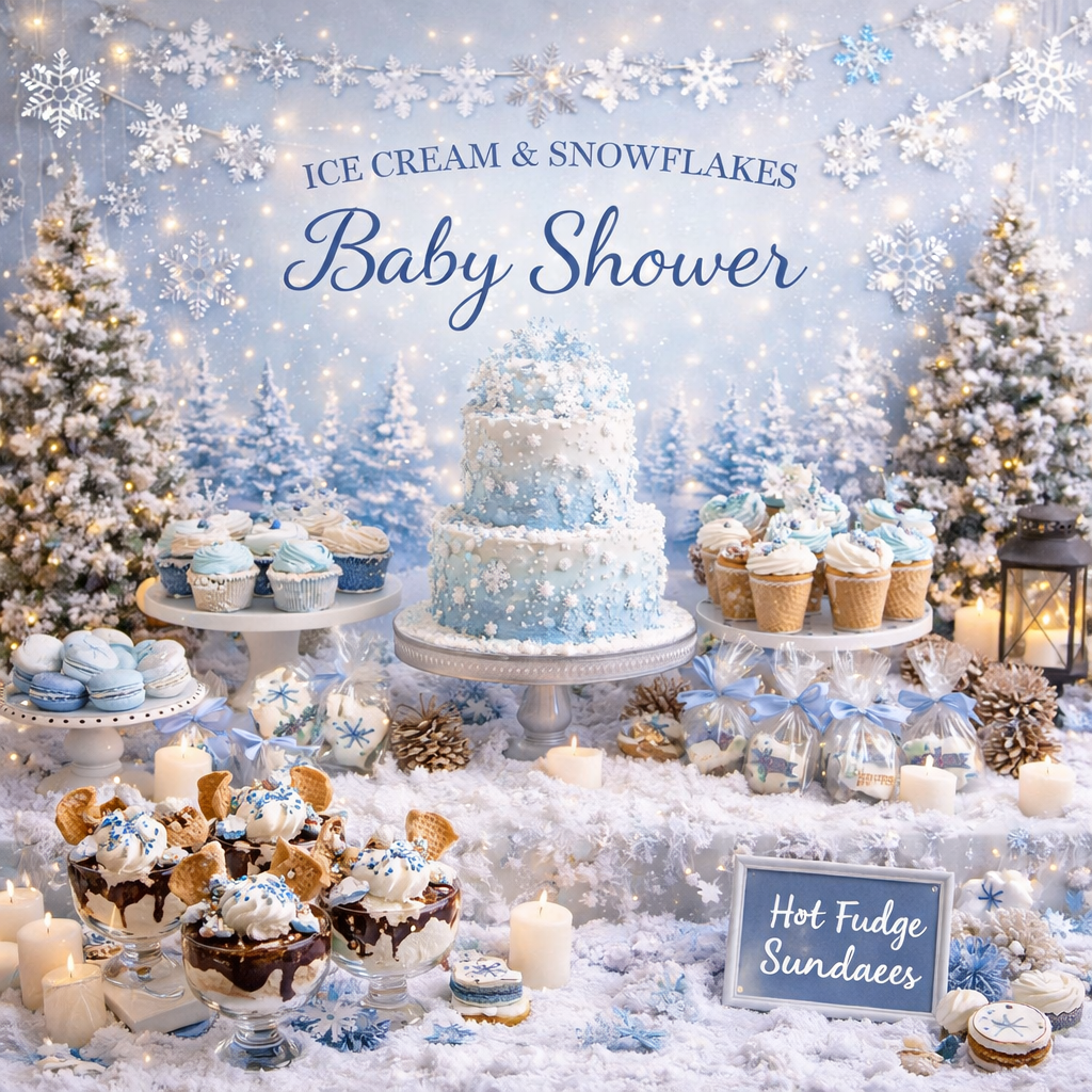 Ice Cream & Snowflakes