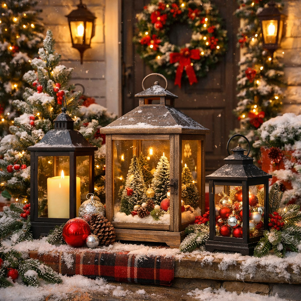 Outdoor Christmas Lantern Ideas Front Porch